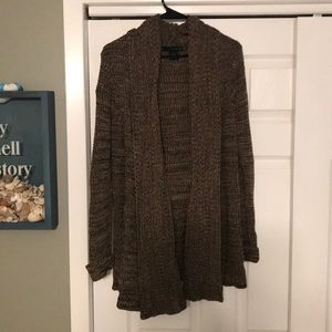 Tan and black cardigan